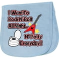 thumbnail image 2 of Inktastic I Want to Rock N' Roll N' Potty Everyday Baby Burp Cloth, 2 of 3