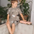 thumbnail image 4 of Balery Chicken Conjunto de Pijama Infantil de Manga Corta con Estampado – Ropa de Dormir de Algodón Suave-Small, 4 of 6