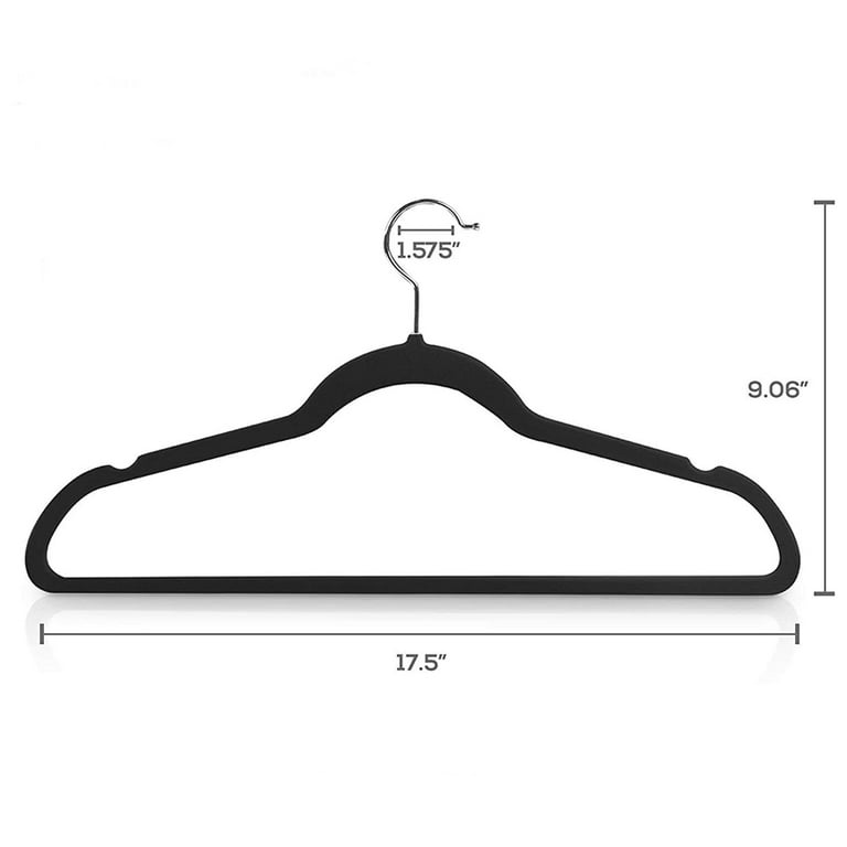 Perfecasa Non-Slip Plastic Hangers 30 Pack with 360 Swivel Hook, Gray