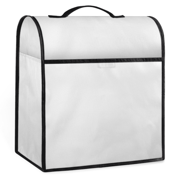 ADECORIVY White Stand Mixer Dust Cover with Top Handle for KitchenAid 6-8 Quart Bowl-Lift