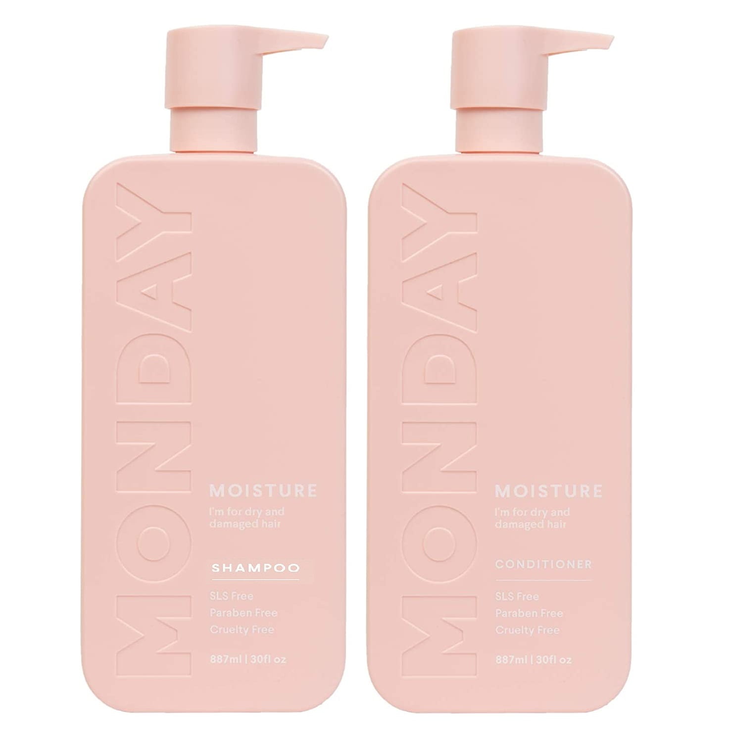 Monday Moisture Shampoo and Conditioner For Dry Damaged Hair 30 oz