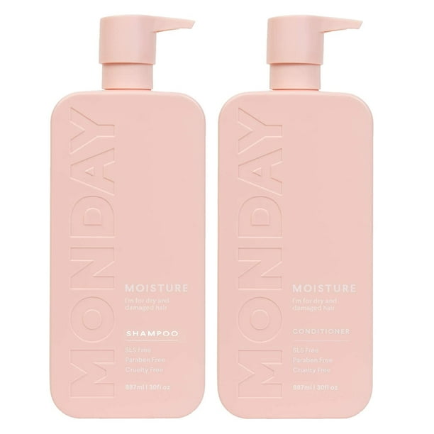 Monday Moisture Shampoo and Conditioner For Dry Damaged Hair 30 oz