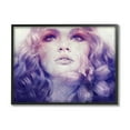 thumbnail image 2 of Vivid Purple Flower Blossom Woman Flowing Hair Botanical & Floral Painting Framed Art Print Wall Art, 2 of 5