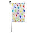 thumbnail image 1 of POGLIP Colorful Paint Rainbow Colored Family Hand on Kid Holi Pattern Baby Garden Flag Decorative Flag House Banner 12x18 inch, 1 of 1