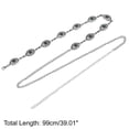 thumbnail image 3 of Unique Bargains 1 Pc Adjustable Waist Belt Delicate Boho Style Eye Adjustable Waist Cord Women Silver Tone, 3 of 6