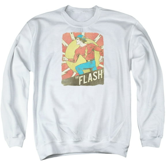 Dc Flash - Tattered Poster - Crewneck Sweatshirt - Large
