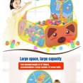 thumbnail image 2 of Kids Ball Pit with Basketball Hoop Baby Play Ball Pool Tent Cartoon Giraffe Safe Toddlers Tent for Indoor (No Ocean Balls), 2 of 9