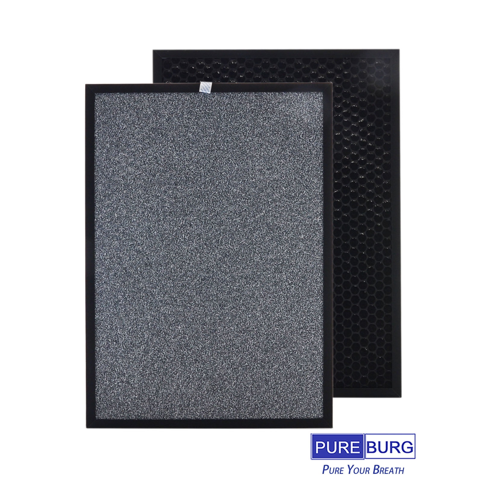 PUREBURG PH950 Replacement True HEPA Filter Set Compatible with Turonic PH950 and Extract-All AMB1 Air Purifiers , H13 True HPEA  Activated carbon