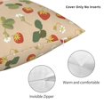 thumbnail image 3 of Pofeuu Floral Strawberr Print Double-sided plush pillowcase Square Throw Pillow Covers Pillows Cover for Living Room Bedroom Sofa Couch Cushion Cover（No pillow core）-26"x26", 3 of 7