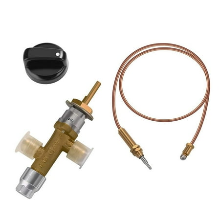 Gas Control Kit for LPG Firepit Propane Valve with Shaft Set Brass Material