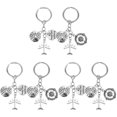 thumbnail image 1 of 6 pcs Zinc Alloy Creative Keyrings Pendant Graduation Compass World Map Key Rings, 1 of 8