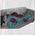 thumbnail image 6 of Lantern Soft Flannel Fleece Throw Blanket, Chuseok Chinese New Year Traditional Celebration Mid Autumn Festival, Cozy Plush for Indoor and Outdoor Use, 50" x 70", Sky Blue Dark Coral, by Ambesonne, 6 of 6