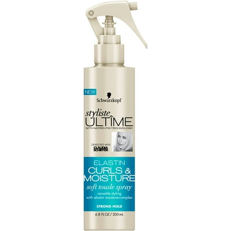 Schwarzkopf Styliste Ultime Elastin Curls & Moisture Soft Tousle Spray, 6.8 fl oz