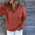 thumbnail image 3 of Jsaierl Hoodies for Women Oversized Solid Color Basic Hooded Sweatshirts Lightweight Pullover Comfort Long Sleeve Top Hoodie Fall Saving, 3 of 6