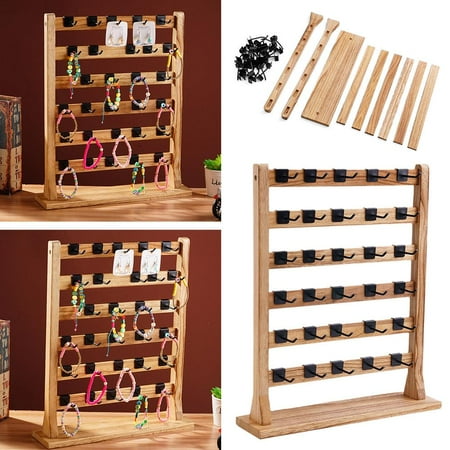 SSKFHGI Wooden Earrings Display Stand with Hooks Jewellery For Home Display Tray UKA