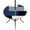 Blue Gray Black, variant on Round Outdoor Tablecloth with Umbrella Hole and Zipper, Navy Blue Black Grey Tablecloth with Elastic Waterproof, Modern Irregular Geometric Abstract Patio Table Covers for 55" - 60" Pool Tables
