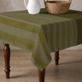 thumbnail image 4 of Olive Green Striped Table Cloth Waterproof Tablecloths, Vintage Stripes Ombre Tablecloth Dining Table Cover for Kitchen Party Tabletop Outdoor, Square Tablecloth 54x54 Inch, 4 of 9