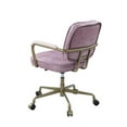 thumbnail image 5 of ACME Siecross Office Chair with Wooden Arm in Pink Top Grain Leather, 5 of 10