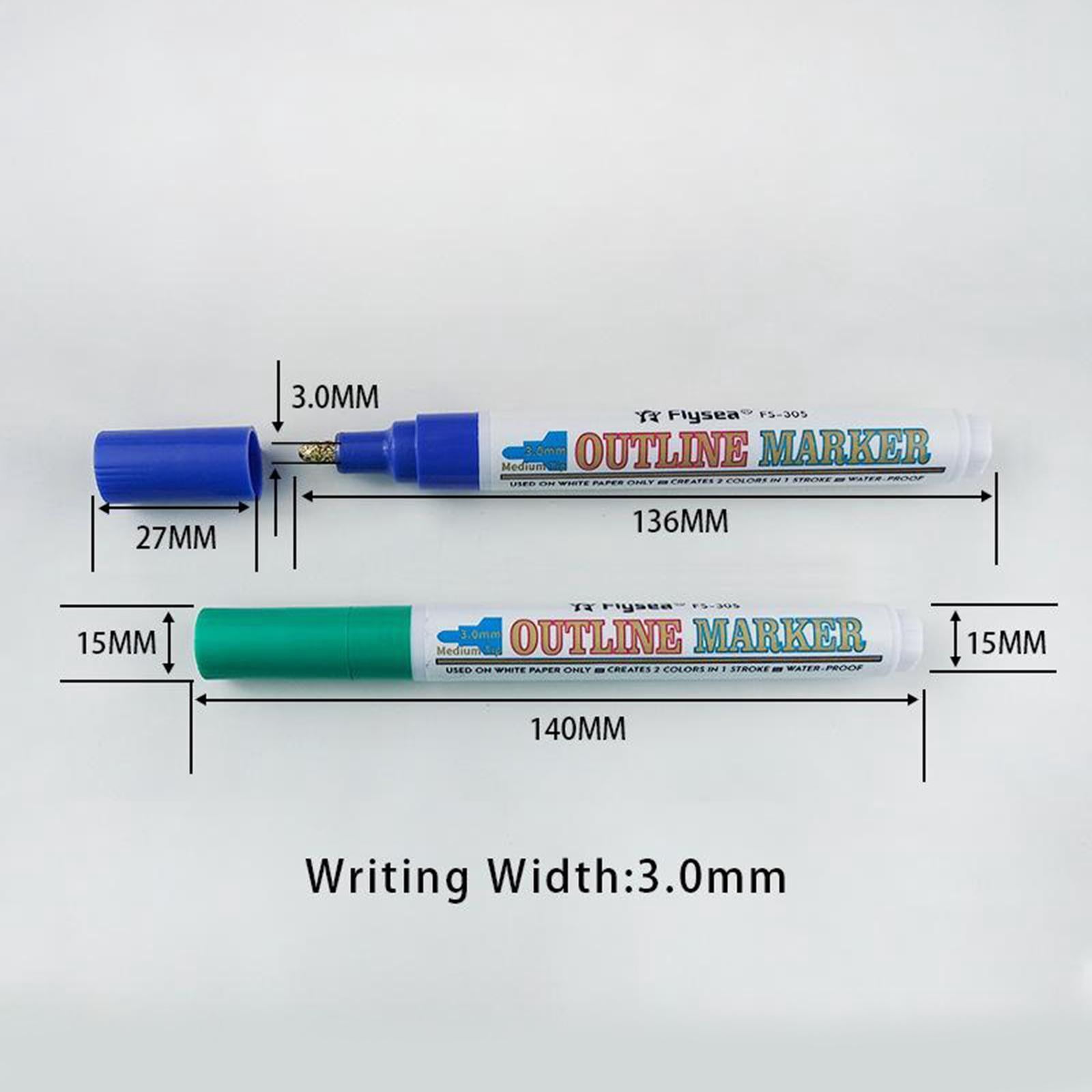 FVDPWYE 12 Glitter Metallic Marker Pen Outline Highlight Drawing Pens Greeting Cards DIY
