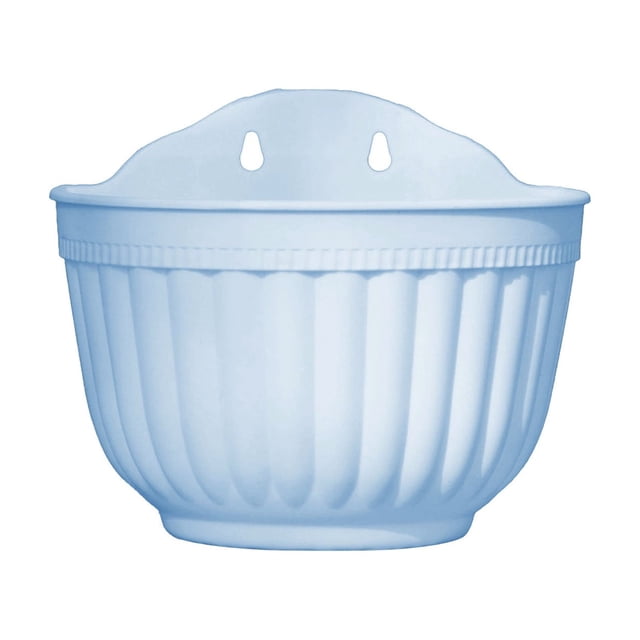 Macetas colgantes de plástico para pared con orificios de drenaje para uso interior y exterior, ideales para balcón, terraza o jardín. Tamaño: 8.26 x 6.69 x 4.72 pulgadas. Soporte pequeño para pared