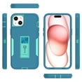 thumbnail image 5 of CoverON For Apple iPhone 15 Plus Phone Case, Military Grade Heavy Duty Full Body Kickstand Cover, Turquoise, 5 of 8