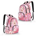 thumbnail image 2 of DISNIMO Girls Backpack Axolotl Strawberry Print 17-Inch Lightweight School Bookbag with Laptop Compartment & Water Bottle Side Pockets for Elementary Preschool, Back to School Supplies, 2 of 7
