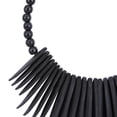 thumbnail image 4 of DecMode Black Wood Statement Necklace Tribal Wall Decor with Beaded Detailing, 4 of 7
