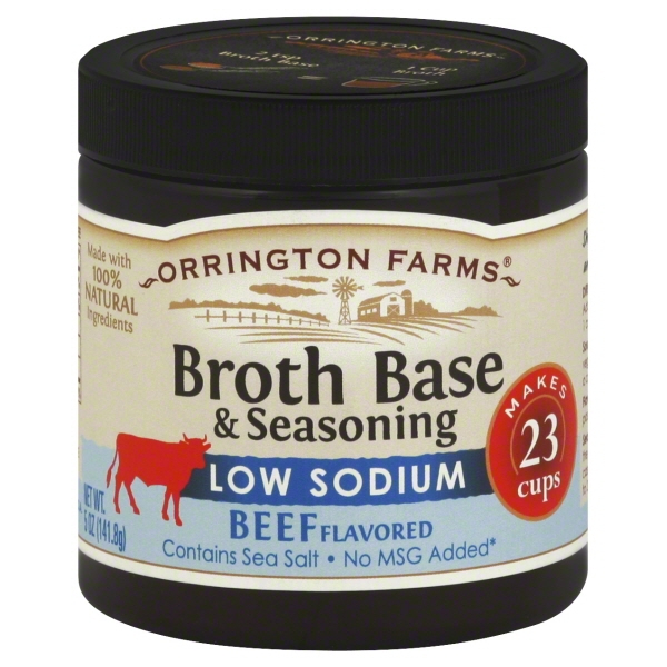 Orrington Farms® Low Sodium Beef Flavored Broth Base & Seasoning 5 oz