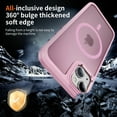 thumbnail image 5 of Dteck Magnetic Case for iPhone 15 Compatible with MagSafe & Magnetic Car Phone Mount, Slim Translucent Matte Shockproof with Anti-Fingerprint Phone Case,Pink, 5 of 8