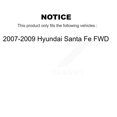 thumbnail image 2 of Transit Auto Front Rear Hub Bearings Assembly Disc Brake Rotors and Ceramic Pads Kit (10Pc) for Car 2007-2009 Hyundai Santa Fe FWD - Left Right Side (Driver Passenger) KBB-119489, 2 of 11