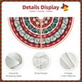 thumbnail image 3 of Daiia Round Design Drawing Merry Christmas Tree Skirt , Xmas Large Lace-up Tree Skirt, Santa Snowflakes Rustic Home Decorations New Year Party Farmhouse Decor-48", 3 of 6