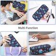 thumbnail image 5 of Sigee Skull Flower Blue for Large Capacity Pencil Case, Pencil Pouch, Pencil Bag, Marker Pen Case for Women and Men, 5 of 5