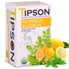 Tipson Organic Moringa Caffeine Free Herbal Tea - Lemon Flavor - 25 Foil Enveloped Double Chambered Bags - Antioxidant Lift - Superfood Tea - Keto/Paleo