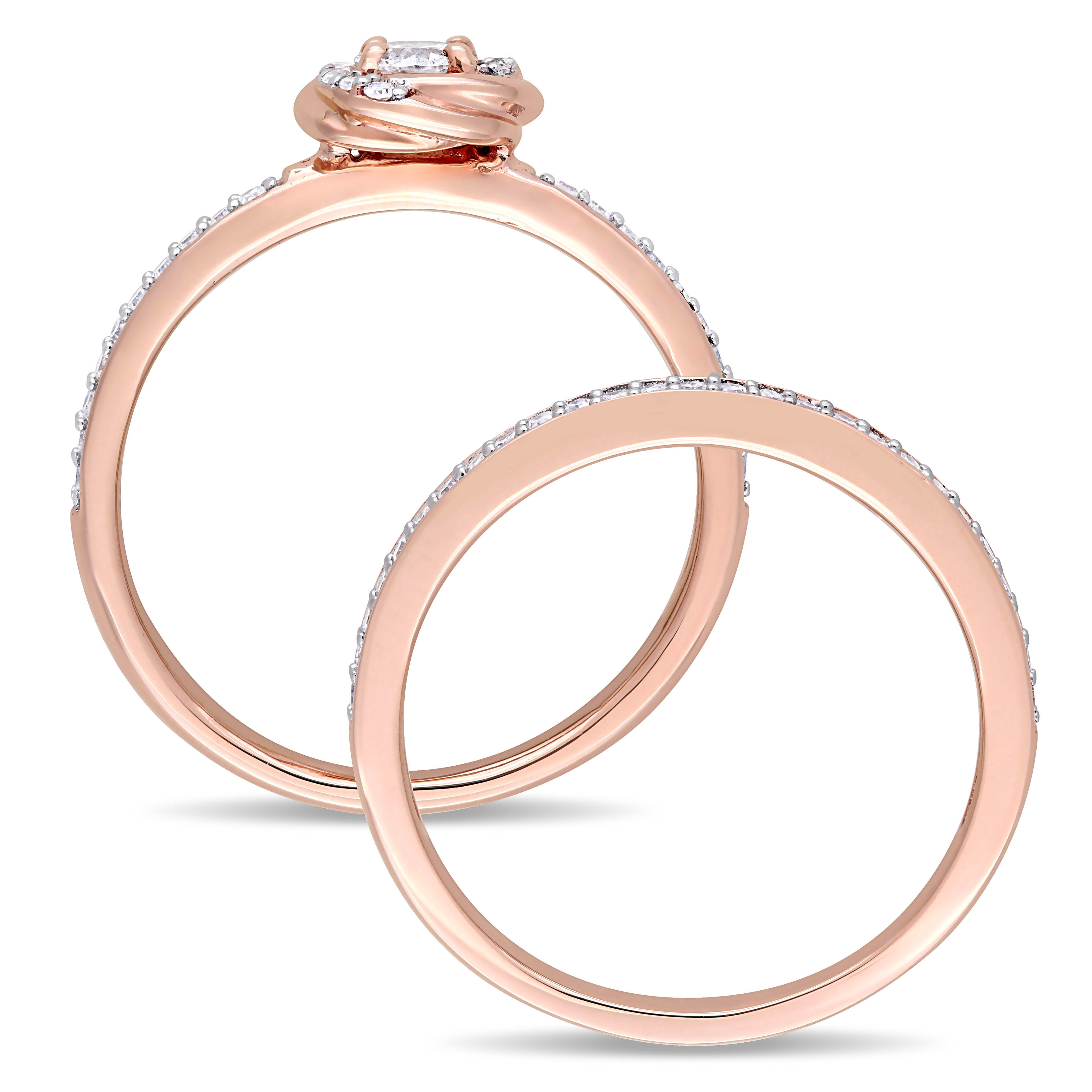 Everly Women's Diamond 10k Rose Gold Bridal Set