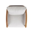 thumbnail image 6 of Miekor Furniture Rhodes 29" Upholstered Teak & Aluminum Patio Arm Chair Birch Gray Chenille 00024, 6 of 12