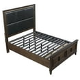 thumbnail image 3 of Roundhill Aetheria Contemporary Wood 5-Piece Storage Bedroom Set in Dark Brown, 3 of 13