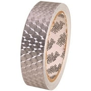 Tape Planet Small Engine Turn Silver 1 X 10 Yard Roll Metalized Pvc Tape