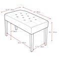 thumbnail image 2 of CorLiving Fresno 12 Panel Tufted Leatherette Bench, 2 of 3