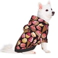 thumbnail image 2 of Fotbe Ice Cream Cake Print Small Dog Sweater Hoodies Pet Grey Hooded Soft Fleece Sweatshirts with Pocket Fall Winter Puppy Cat Sweaters Warm Clothes-Small, 2 of 7