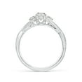 thumbnail image 2 of ANGARA Natural 0.47 Ct. Diamond Classic Ring in Sterling Silver for Women (Ring Size: 9.5), 2 of 10
