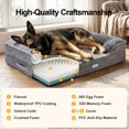thumbnail image 3 of Sofá cama para perros OhGeni, sofá ortopédico con forma de gato grande, espuma viscoelástica, 3 of 8