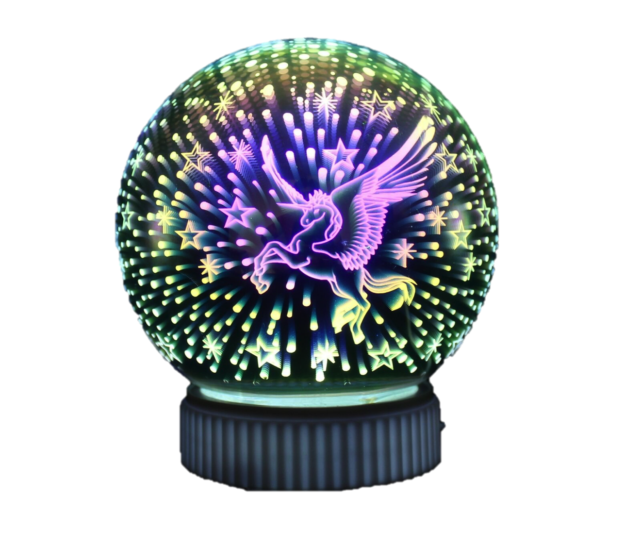 USB  Magical Crystal Ball Fireworks Colorful Night Light 3D  Glass Lamp Decor