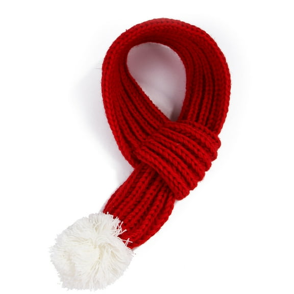 Pompotops Clearance Sales Christmas Dog Scarf, Christmas Pet Red Scarf Knitting Pet Dog Neck Scarf Warm Soft Knitting For Large Medium Dogs Winter Warmer