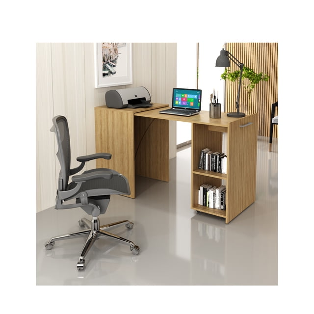 Escritorio Oculto Multifuncional Convertible Credenza Almond