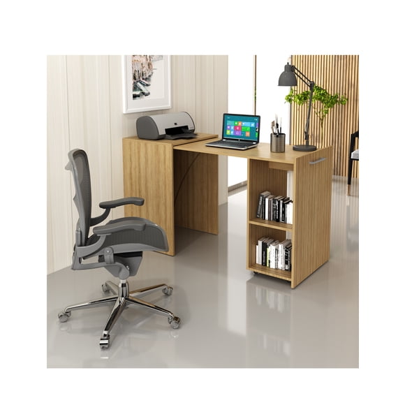 Escritorio Oculto Multifuncional Convertible Credenza Almond