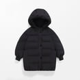 thumbnail image 4 of Girls' Winter Jacket, Solid Color Hooded Jacket for Medium to Large Children, 4 of 8