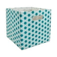 thumbnail image 2 of DII Hard Sided Collapsible Fabric Storage Container for Nursery, Offices, & Home Organization, Containers Are Made To Fit Standard Cube Organizers (11x11x11") - Honeycomb Teal, 2 of 11