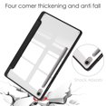 thumbnail image 3 of Hybrid Slim Case for Samsung Galaxy Tab S9 / S9 FE - [Built-in S Pen Holder] Shockproof Cover Clear Transparent Back Shell, Auto Wake/Sleep for Samsung Galaxy Tab S9 / S9 FE, Black, 3 of 8