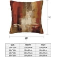 thumbnail image 3 of Burnt Orange Abstract Throw Pillow Covers 18 X 18 Inch Set of 2 Rust Art Painting Decorative Pillow Cases Cushion Covers for Sofa Couch Car Bedroom Home Decor, 3 of 6