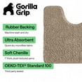 thumbnail image 3 of GORILLA GRIP Bathroom Rug and Toilet Base Floor Rugs Set, Quick Dry Plush Chenille, 30x20 Carpet, Beige, 3 of 10